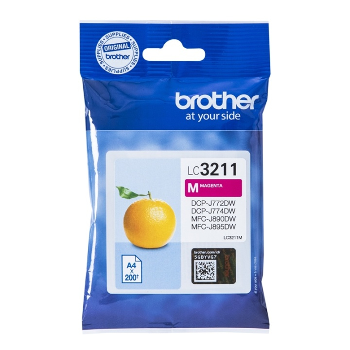 Brother LC-3211M bläckpatroner Original Standardavkastning Magenta i gruppen Datautstyr / Skrivere og tilbehør / Blekk og toner / Blekkpatroner / Brother hos TP E-commerce Nordic AB (A14009)