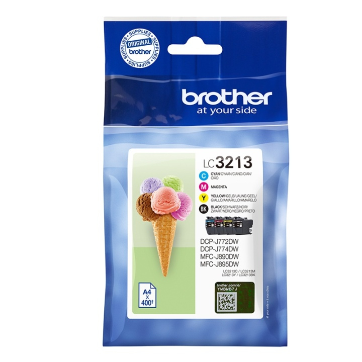 Brother LC-3213VALDR blekkpatroner med høy (XL) original kapasitet i svart, cyan, mag i gruppen Datautstyr / Skrivere og tilbehør / Blekk og toner / Blekkpatroner / Brother hos TP E-commerce Nordic AB (A14011)