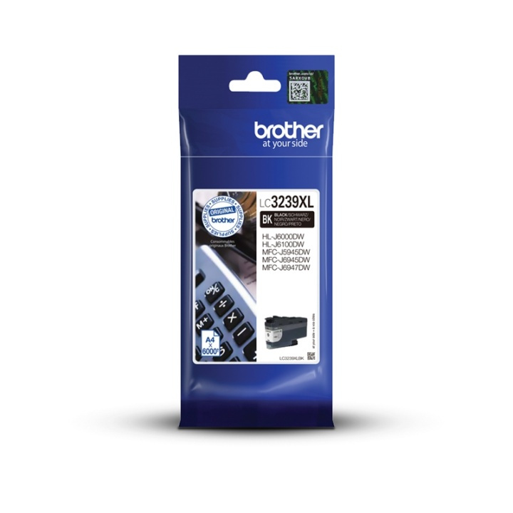 Brother LC-3239XLBK blekkpatroner 1 stk. originale blekkpatroner med høy (XL) kapasitet i svart i gruppen Datautstyr / Skrivere og tilbehør / Blekk og toner / Blekkpatroner / Brother hos TP E-commerce Nordic AB (A14029)