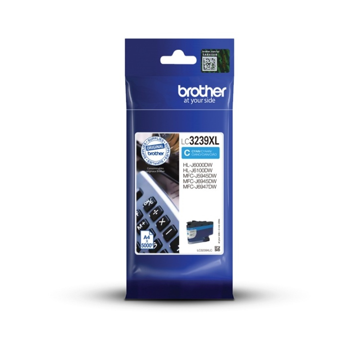 Brother LC-3239XLC bläckpatroner 1 styck Original Hög (XL) avkastning Cyan i gruppen Datautstyr / Skrivere og tilbehør / Blekk og toner / Blekkpatroner / Brother hos TP E-commerce Nordic AB (A14030)