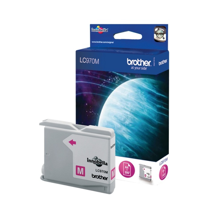 Brother LC970M blekkpatroner 1 stk Original Magenta i gruppen Datautstyr / Skrivere og tilbehør / Blekk og toner / Blekkpatroner / Brother hos TP E-commerce Nordic AB (A14036)