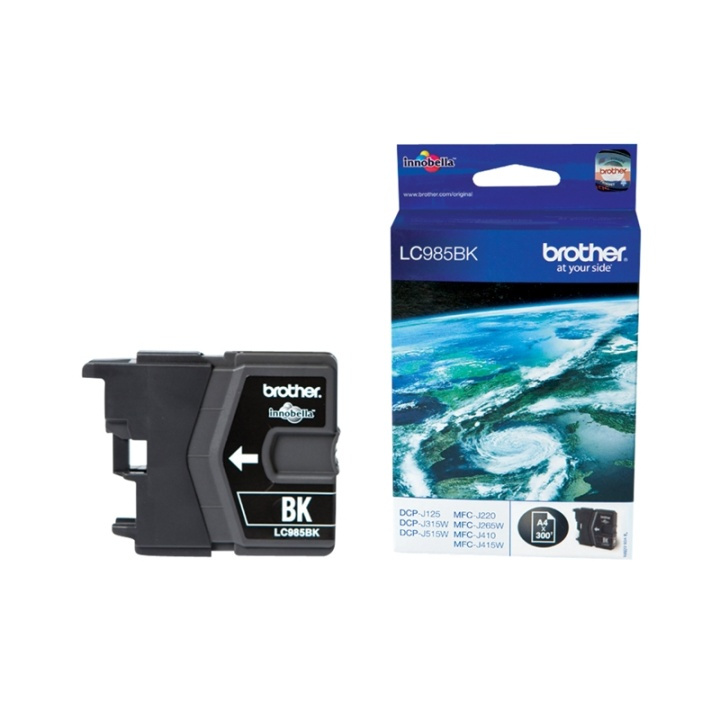 Brother LC985BK blekkpatroner 1 stk Original svart i gruppen Datautstyr / Skrivere og tilbehør / Blekk og toner / Blekkpatroner / Brother hos TP E-commerce Nordic AB (A14044)