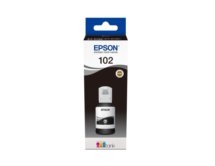 Epson 102 EcoTank Pigment Black ink bottle i gruppen Datautstyr / Skrivere og tilbehør / Blekk og toner / Blekkpatroner / Epson hos TP E-commerce Nordic AB (A14056)