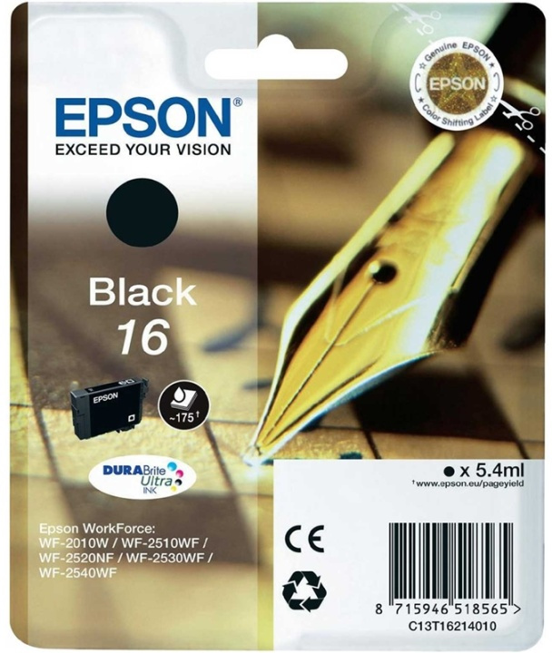Epson Penn og kryssord Singlepack Black 16 DURABrite Ultra Ink i gruppen Datautstyr / Skrivere og tilbehør / Blekk og toner / Blekkpatroner / Epson hos TP E-commerce Nordic AB (A14058)