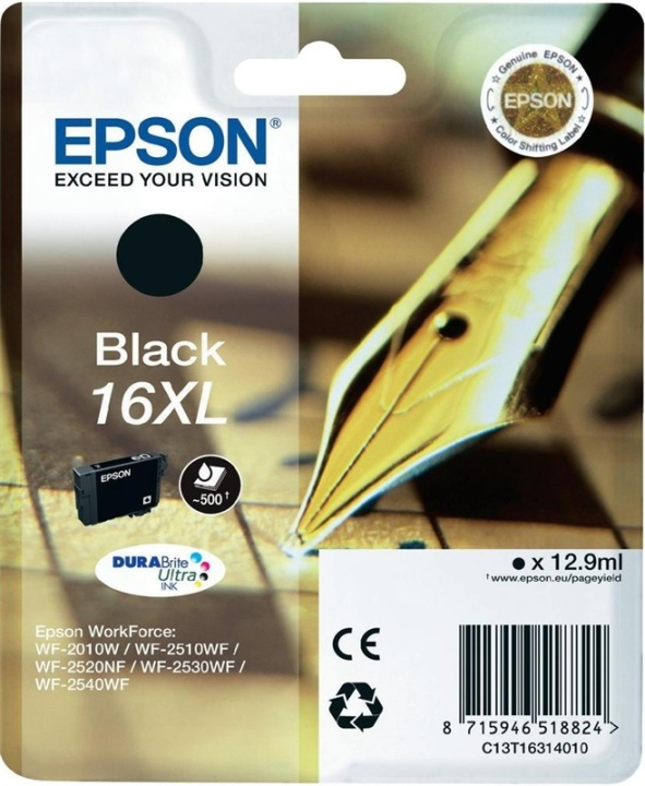 Epson Penn og kryssord Singlepack Black 16XL DURABrite Ultra Ink i gruppen Datautstyr / Skrivere og tilbehør / Blekk og toner / Blekkpatroner / Epson hos TP E-commerce Nordic AB (A14061)