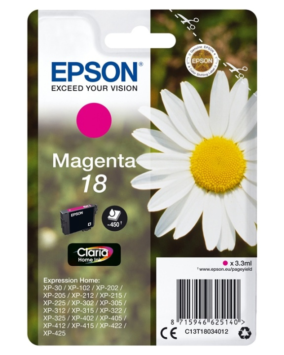 Epson Daisy Enpack magenta 18 Claria Home-bläck i gruppen Datautstyr / Skrivere og tilbehør / Blekk og toner / Blekkpatroner / Epson hos TP E-commerce Nordic AB (A14064)