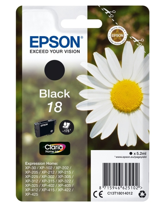Epson Daisy Enpack svart 18 Claria Home-bläck i gruppen Datautstyr / Skrivere og tilbehør / Blekk og toner / Blekkpatroner / Epson hos TP E-commerce Nordic AB (A14065)