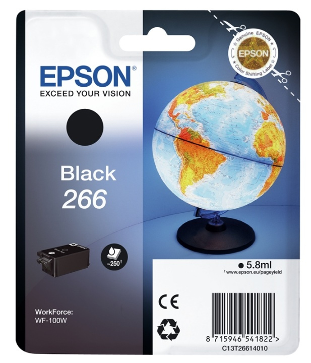 Epson Globe Singlepack Black 266 ink cartridge i gruppen Datautstyr / Skrivere og tilbehør / Blekk og toner / Blekkpatroner / Epson hos TP E-commerce Nordic AB (A14076)