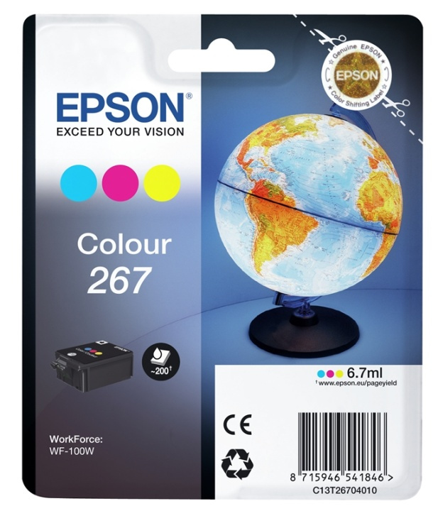 Epson Globe Singlepack Colour 267 ink cartridge i gruppen Datautstyr / Skrivere og tilbehør / Blekk og toner / Blekkpatroner / Epson hos TP E-commerce Nordic AB (A14077)