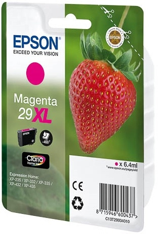 Epson Strawberry 29XL M bläckpatroner 1 styck Original Hög (XL) avkastning Magen i gruppen Datautstyr / Skrivere og tilbehør / Blekk og toner / Blekkpatroner / Epson hos TP E-commerce Nordic AB (A14090)