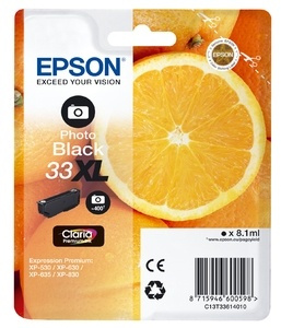 Epson Oranges C13T33614010 bläckpatroner 1 styck Original Fotosvart i gruppen Datautstyr / Skrivere og tilbehør / Blekk og toner / Blekkpatroner / Epson hos TP E-commerce Nordic AB (A14100)