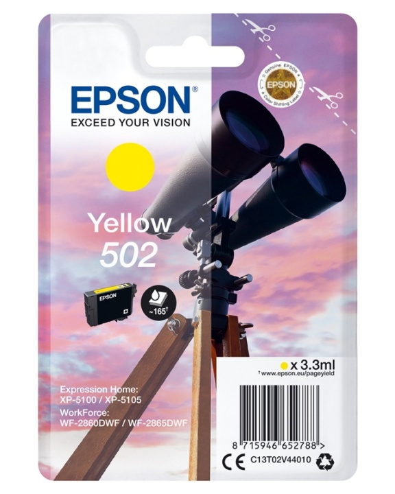 Epson Singlepack Yellow 502 Ink i gruppen Datautstyr / Skrivere og tilbehør / Blekk og toner / Blekkpatroner / Epson hos TP E-commerce Nordic AB (A14115)