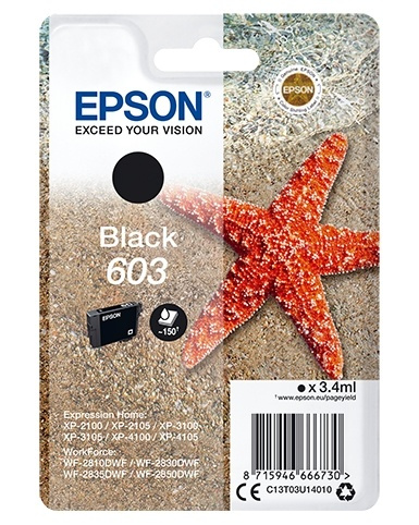 Epson Singlepack Black 603-blekk i gruppen Datautstyr / Skrivere og tilbehør / Blekk og toner / Blekkpatroner / Epson hos TP E-commerce Nordic AB (A14124)