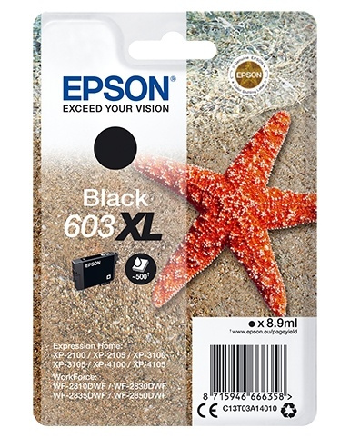 Epson Enkeltpakke med svart 603XL-blekk i gruppen Datautstyr / Skrivere og tilbehør / Blekk og toner / Blekkpatroner / Epson hos TP E-commerce Nordic AB (A14128)