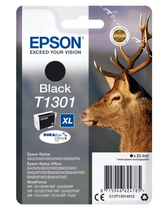 Epson Stag Enpack svart T1301 DURABrite Ultra-bläck i gruppen Datautstyr / Skrivere og tilbehør / Blekk og toner / Blekkpatroner / Epson hos TP E-commerce Nordic AB (A14138)