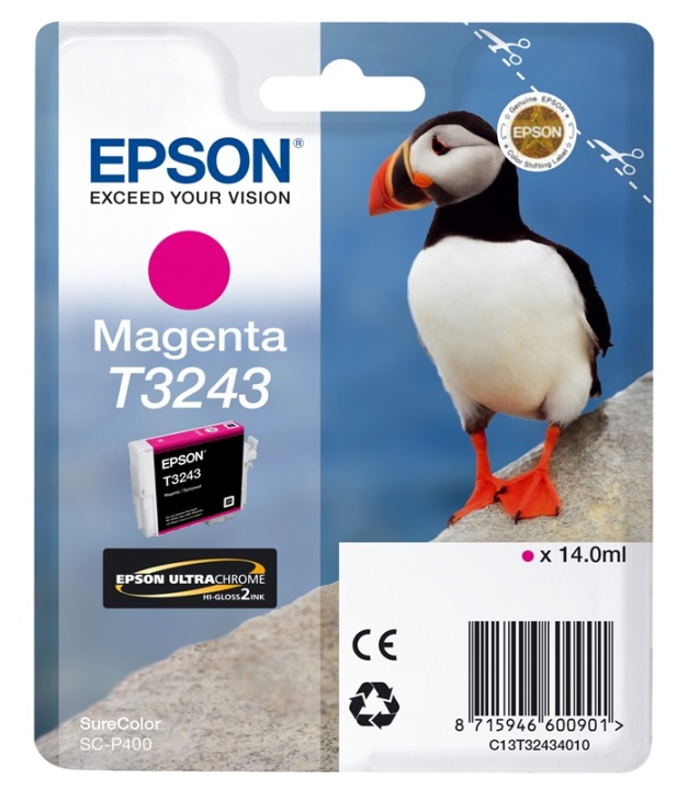 Epson T3243 Magenta i gruppen Datautstyr / Skrivere og tilbehør / Blekk og toner / Blekkpatroner / Epson hos TP E-commerce Nordic AB (A14144)