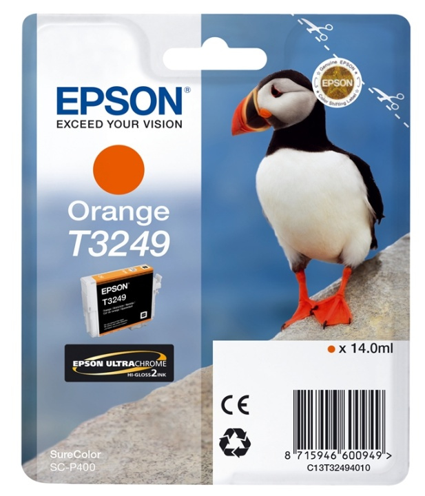 Epson T3249 Orange i gruppen Datautstyr / Skrivere og tilbehør / Blekk og toner / Blekkpatroner / Epson hos TP E-commerce Nordic AB (A14147)