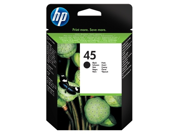 HP 45 blekkpatroner 1 stk Original Black i gruppen Datautstyr / Skrivere og tilbehør / Blekk og toner / Blekkpatroner / HP hos TP E-commerce Nordic AB (A14173)