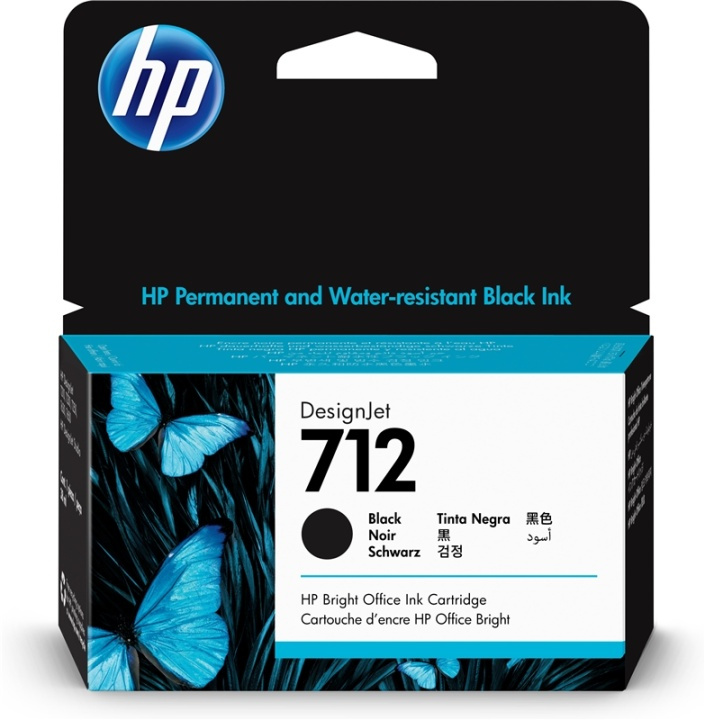 HP 712 bläckpatroner 1 styck Original Standardavkastning Svart i gruppen Datautstyr / Skrivere og tilbehør / Blekk og toner / Blekkpatroner / HP hos TP E-commerce Nordic AB (A14181)