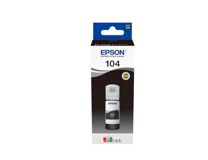 Epson 104 EcoTank Black blekkflaske i gruppen Datautstyr / Skrivere og tilbehør / Blekk og toner / Blekkpatroner / Epson hos TP E-commerce Nordic AB (A14248)
