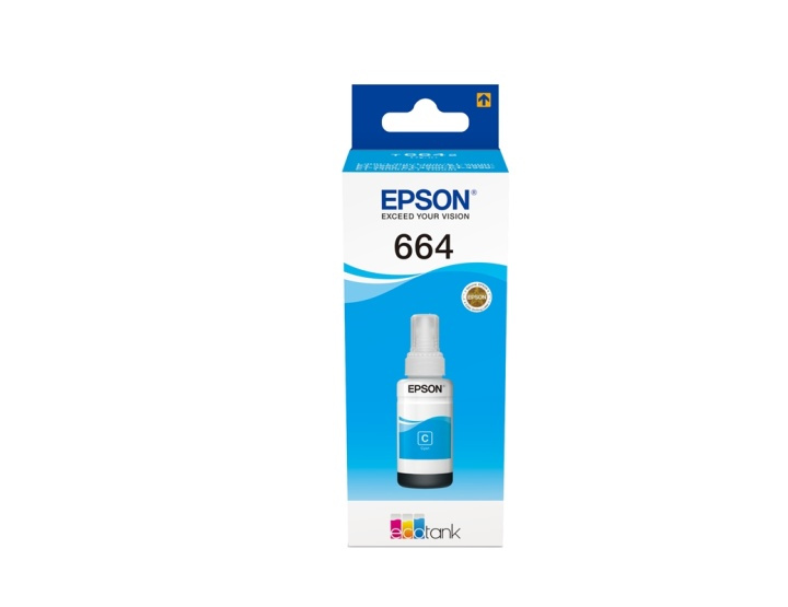 Epson 664 Ecotank Cyan blekkflaske (70 ml) i gruppen Datautstyr / Skrivere og tilbehør / Blekk og toner / Blekkpatroner / Epson hos TP E-commerce Nordic AB (A14250)