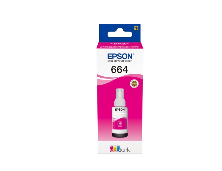 Epson 664 Ecotank Magenta ink bottle (70ml) i gruppen Datautstyr / Skrivere og tilbehør / Blekk og toner / Blekkpatroner / Epson hos TP E-commerce Nordic AB (A14251)