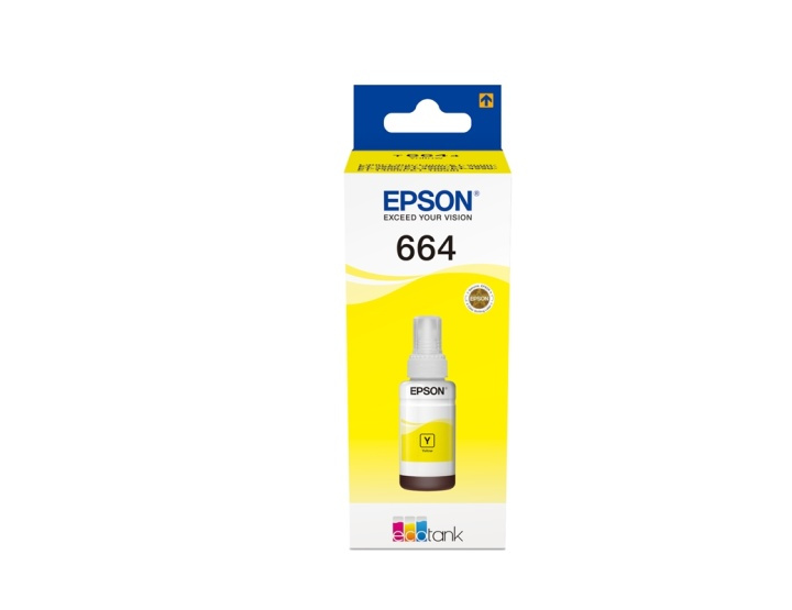 Epson 664 Ecotank Yellow ink bottle (70ml) i gruppen Datautstyr / Skrivere og tilbehør / Blekk og toner / Blekkpatroner / Epson hos TP E-commerce Nordic AB (A14252)