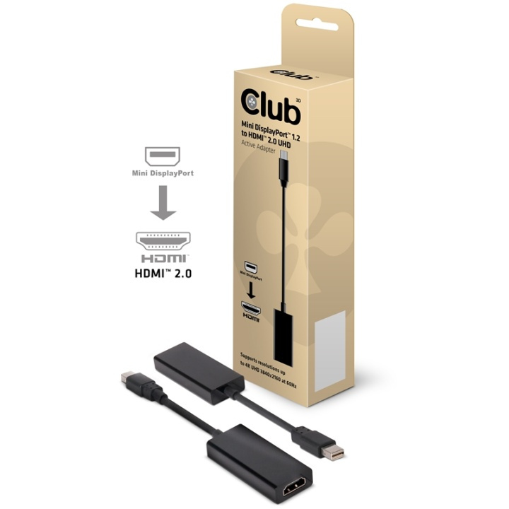 Club 3D Mini Displayport 1.2 - HDMI 2.0-adapter CAC-2170 i gruppen Datautstyr / Kabler og adaptere / DisplayPort / Adaptere hos TP E-commerce Nordic AB (A14277)