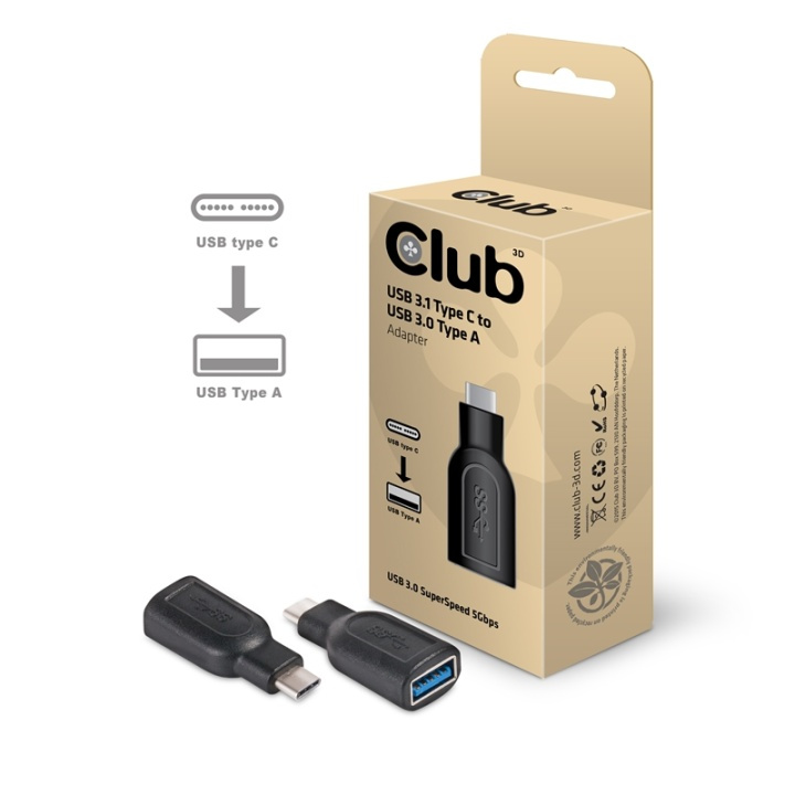 CLUB3D USB 3.1 Type C to USB 3.0 Adapter i gruppen Datautstyr / Kabler og adaptere / USB / USB-A / Adaptere hos TP E-commerce Nordic AB (A14283)