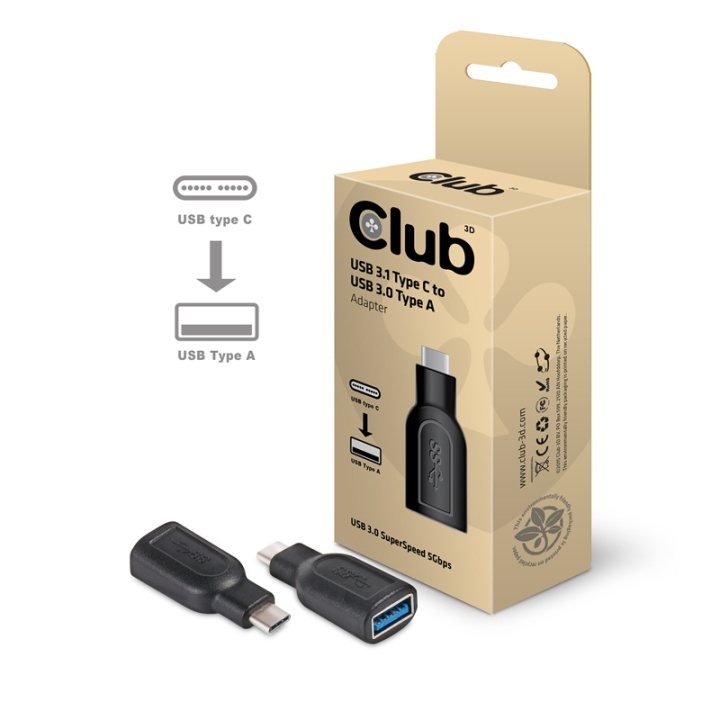 CLUB3D USB 3.1 Type C til USB 3.0-adapter i gruppen Datautstyr / Kabler og adaptere / USB / USB-A / Adaptere hos TP E-commerce Nordic AB (A14283)