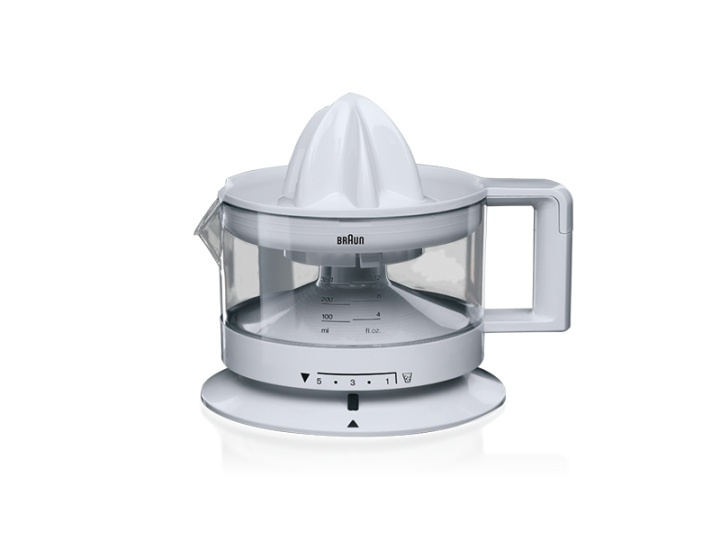 Braun TributeCollection CJ 3000 elektrisk sitruspresse 0,35 l 20 W Transparent, V i gruppen HJEM, HUS OG HAGE / Husholdningsapparater / Vann og juice / Juicepresser hos TP E-commerce Nordic AB (A14623)