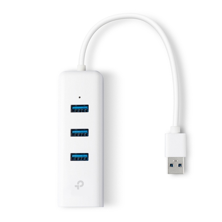 TP-LINK UE330 USB 3.2 Gen 1 (3.1 Gen 1) Type-A 1000 Mbit/s Hvit i gruppen Datautstyr / Datamaskin Tilbehør / USB-Hubs hos TP E-commerce Nordic AB (A14782)