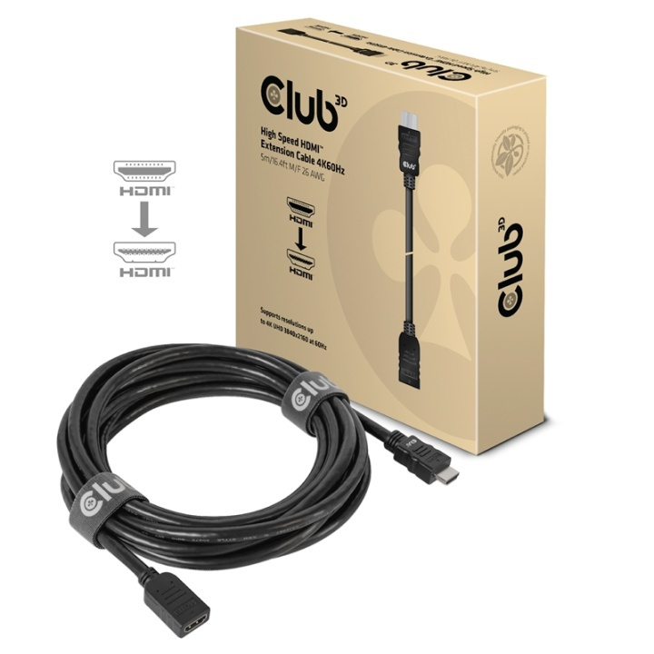 CLUB3D CAC-1325 HDMI-kabel 5 m HDMI Typ A (standard) Svart i gruppen Elektronikk / Kabler og adaptere / HDMI / Kabler hos TP E-commerce Nordic AB (A14792)