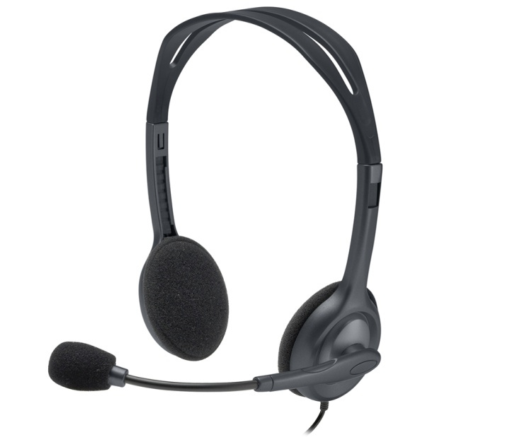 Logitech H111 Hodesett 3,5 mm plugg Grå i gruppen Datautstyr / Datamaskin Tilbehør / Headset hos TP E-commerce Nordic AB (A14867)