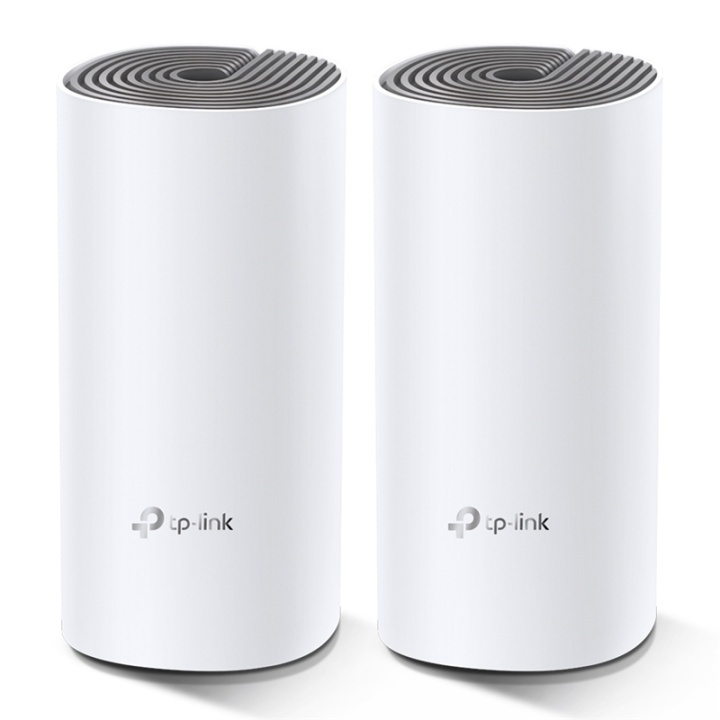 TP-LINK Deco E4 (2-pack) Dual-band (2,4 GHz / 5 GHz) Wi-Fi 5 (802.11ac) Vit, Grå i gruppen Datautstyr / Nettverk / Routere hos TP E-commerce Nordic AB (A15029)