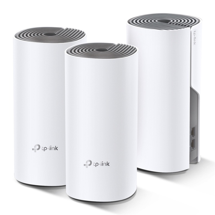 TP-LINK Deco E4 (3-pack) Dual-band (2,4 GHz / 5 GHz) Wi-Fi 5 (802.11ac) Vit, Grå i gruppen Datautstyr / Nettverk / Routere hos TP E-commerce Nordic AB (A15030)