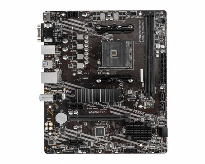 MSI A520M PRO hovedkort AMD A520 Socket AM4 micro ATX i gruppen Datautstyr / PC-Komponenter / Hovedkort hos TP E-commerce Nordic AB (A15169)