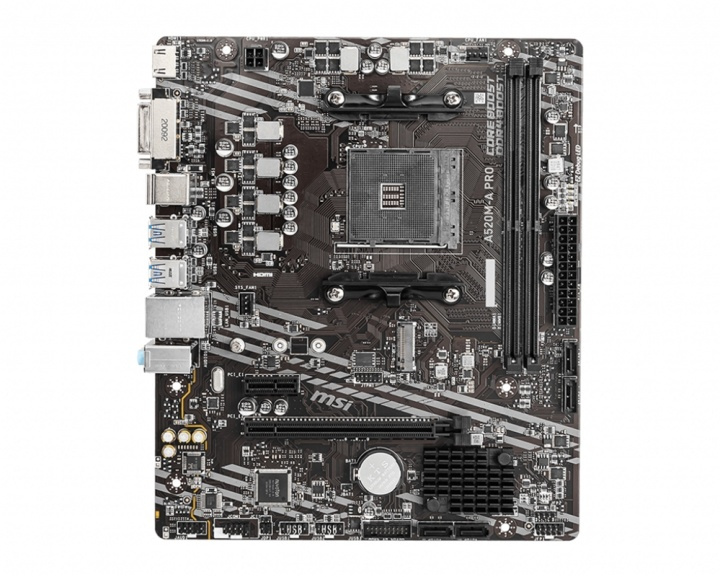 MSI A520M-A PRO hovedkort AMD A520 Socket AM4 micro ATX i gruppen Datautstyr / PC-Komponenter / Hovedkort hos TP E-commerce Nordic AB (A15170)