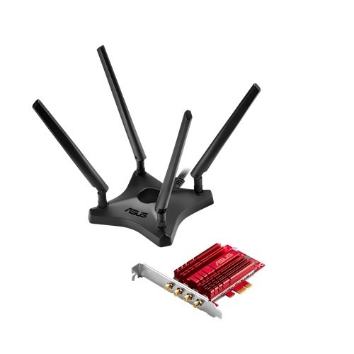 Asus PCE-AC88 Internt WLAN i gruppen Datautstyr / Nettverk / Nettverkskort / PCI Express hos TP E-commerce Nordic AB (A15220)