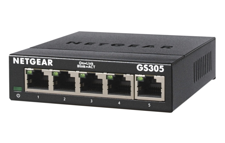 Netgear GS305-300PES Nettverkssvitsjer Unmanaged L2 Gigabit Ethernet (10/100/1000) i gruppen Datautstyr / Nettverk / Switcher hos TP E-commerce Nordic AB (A15274)