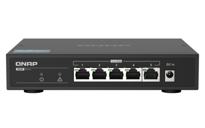 QNAP QSW-1105-5T nätverksswitchar Ohanterad Gigabit Ethernet (10/100/1000) Svart i gruppen Datautstyr / Nettverk / Switcher / 10/100/1000Mbps hos TP E-commerce Nordic AB (A15279)