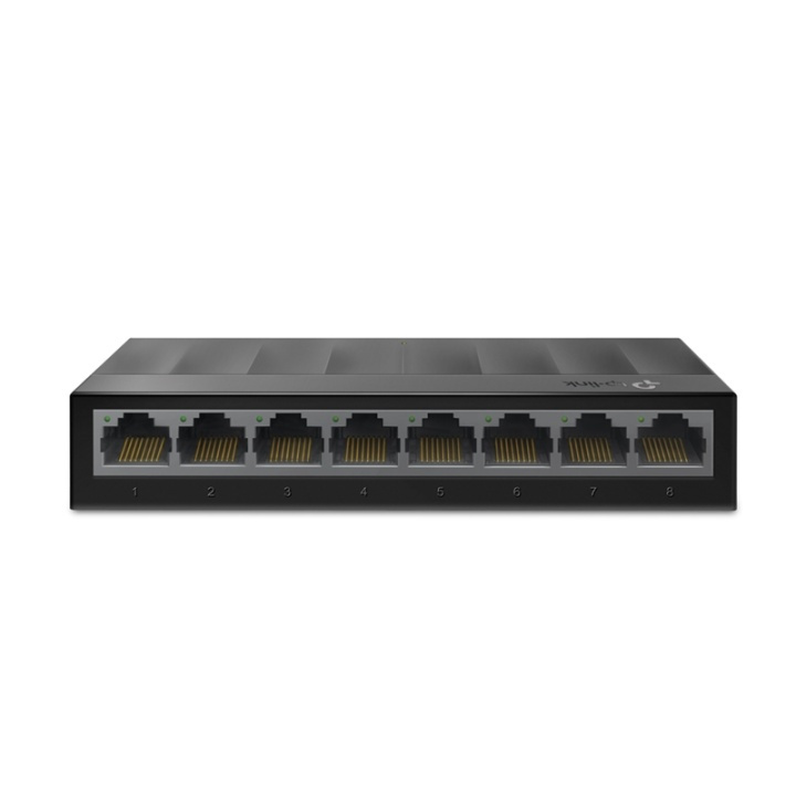 TP-LINK LS1008G Ohanterad Gigabit Ethernet (10/100/1000) Svart i gruppen Datautstyr / Nettverk / Switcher / 10/100/1000Mbps hos TP E-commerce Nordic AB (A15283)