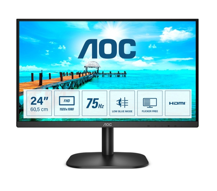 24" AOC 24B2XHM2 75Hz - 4 ms - Skjerm