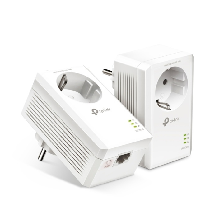 TP-LINK TL-PA7017P KIT PowerLine-nätverksadapter 1000 Mbit/s Nätverksansluten (E i gruppen Datautstyr / Nettverk / Homeplug/Powerline hos TP E-commerce Nordic AB (A15342)