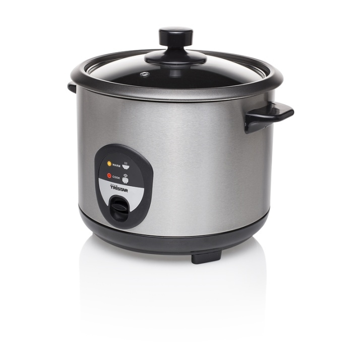Tristar RK-6127 Riskoker 1,5 l 500 W Svart, Rustfritt stål i gruppen HJEM, HUS OG HAGE / Husholdningsapparater / Ris- og eggkokere hos TP E-commerce Nordic AB (A15384)