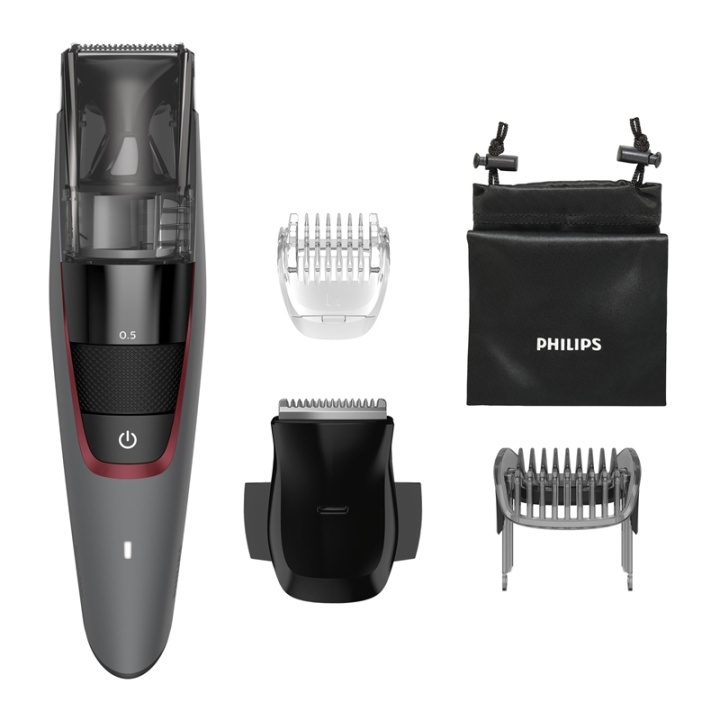 Philips BEARDTRIMMER Series 7000 Vakuumtrimmer med sugefunksjon i gruppen HELSE OG SKJØNNHET / Hår & styling / Barbering og trimming / Skjeggtrimmere og tilbehør hos TP E-commerce Nordic AB (A15427)