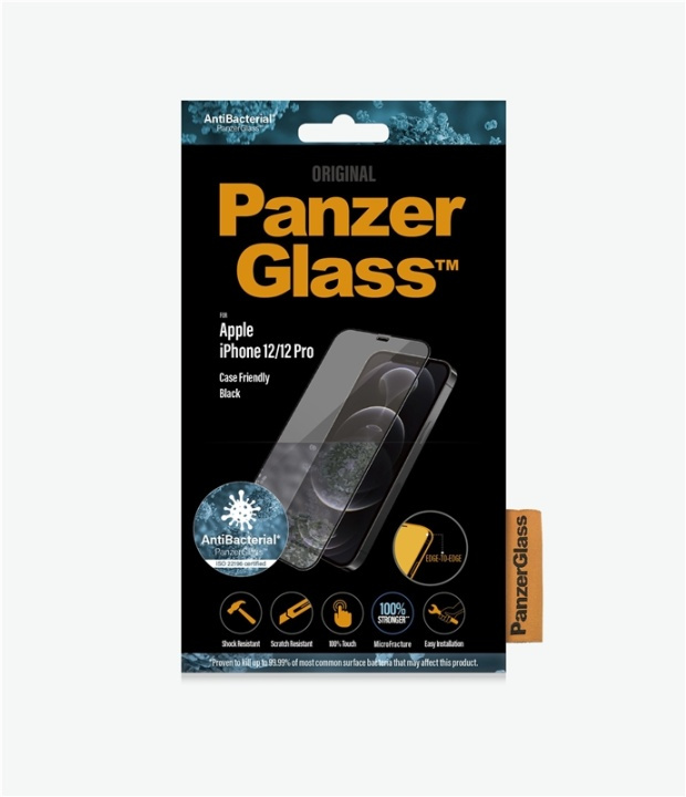 PanzerGlass 2711 Skjermbeskytter iPhone 12/12 Pro i gruppen SMARTTELEFON & NETTBRETT / Mobilbeskyttelse / Apple / iPhone 12 / Skjermbeskyttelse hos TP E-commerce Nordic AB (A15497)