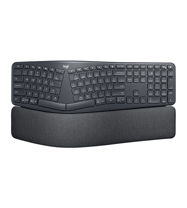 Logitech Ergo K860 tangentbord Trådlös RF + Bluetooth QWERTY Nordic Svart i gruppen Datautstyr / Mus & Tastatur / Tastatur / Trådløs hos TP E-commerce Nordic AB (A15626)