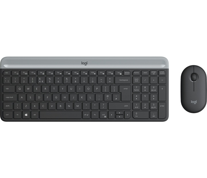 Logitech MK470 Slim Wireless Combo tangentbord RF Trådlös QWERTY Dansk, Finsk, N i gruppen Datautstyr / Mus & Tastatur / Tastatur / Pakke hos TP E-commerce Nordic AB (A15639)