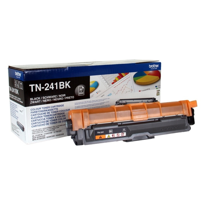 Brother TN-241BK Tonerkassett 1 stk Original svart i gruppen Datautstyr / Skrivere og tilbehør / Blekk og toner / Toner / Brother hos TP E-commerce Nordic AB (A15695)